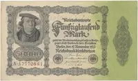 Německo, 50000 Mark 1922, Ro.79a