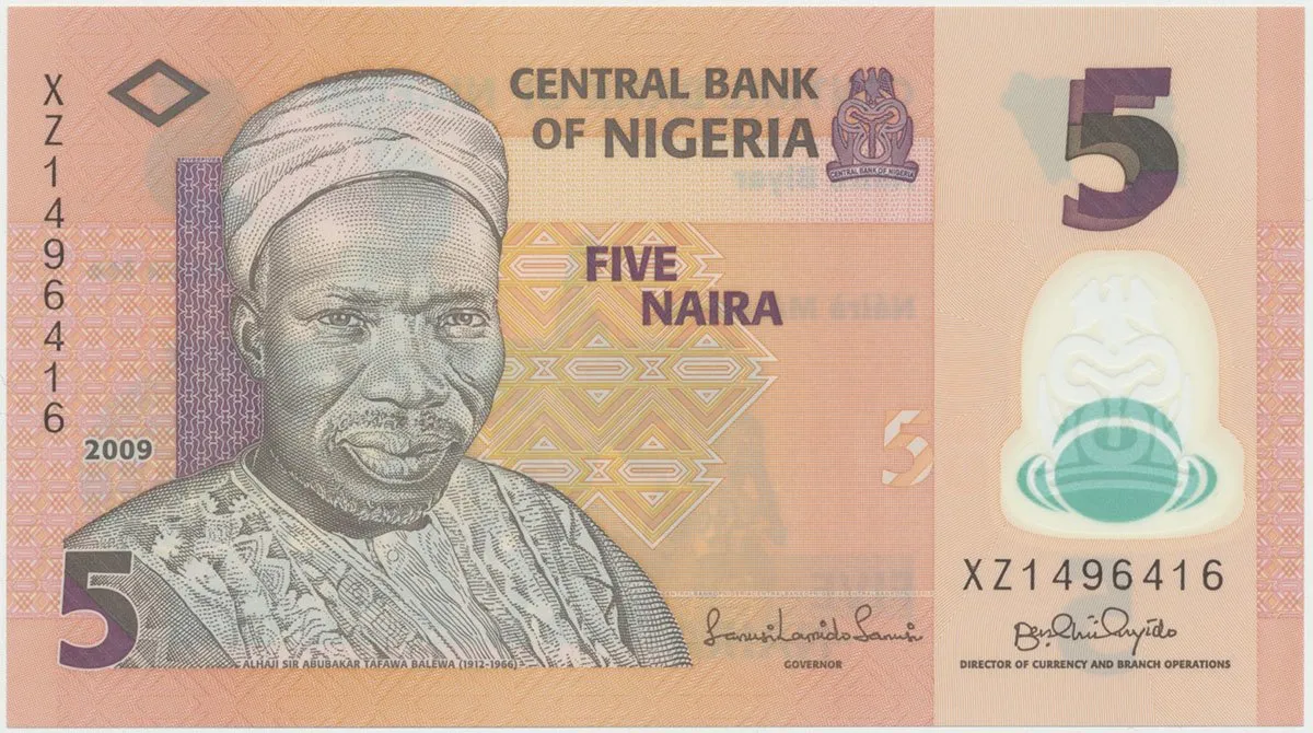 Nigérie, 5 Naira 2009~2016, plastová, P.38