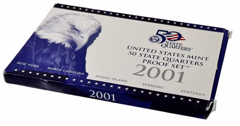 USA, Sada stříbrných 50 Cent mincí 2001