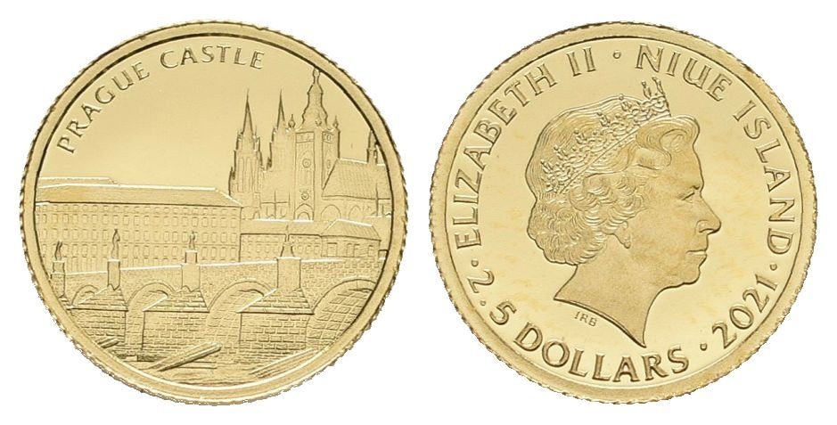 Niue Islands, 2,5 Dollars 2021 - Pražský hrad
