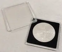 34 mm - Plastová kapsle/bublinka na mince QUADRUM - 1 kus - fotografie 2