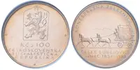 100 Kčs 1982 - Koněspřežná železnice České Budějovice - Linec, PROOF
