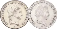 Ferdinand V., 10 Krejcar 1836 A a 1937 A, Vídeň, lot 2 ks