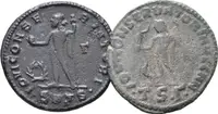 Follis, Thessalonica, 312, Rv: IOVI CONSERVATORI, stojící Jupiter zleva — 2