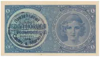 1 Koruna b.d. (1938/1940), ruční razítko, Hej.28a