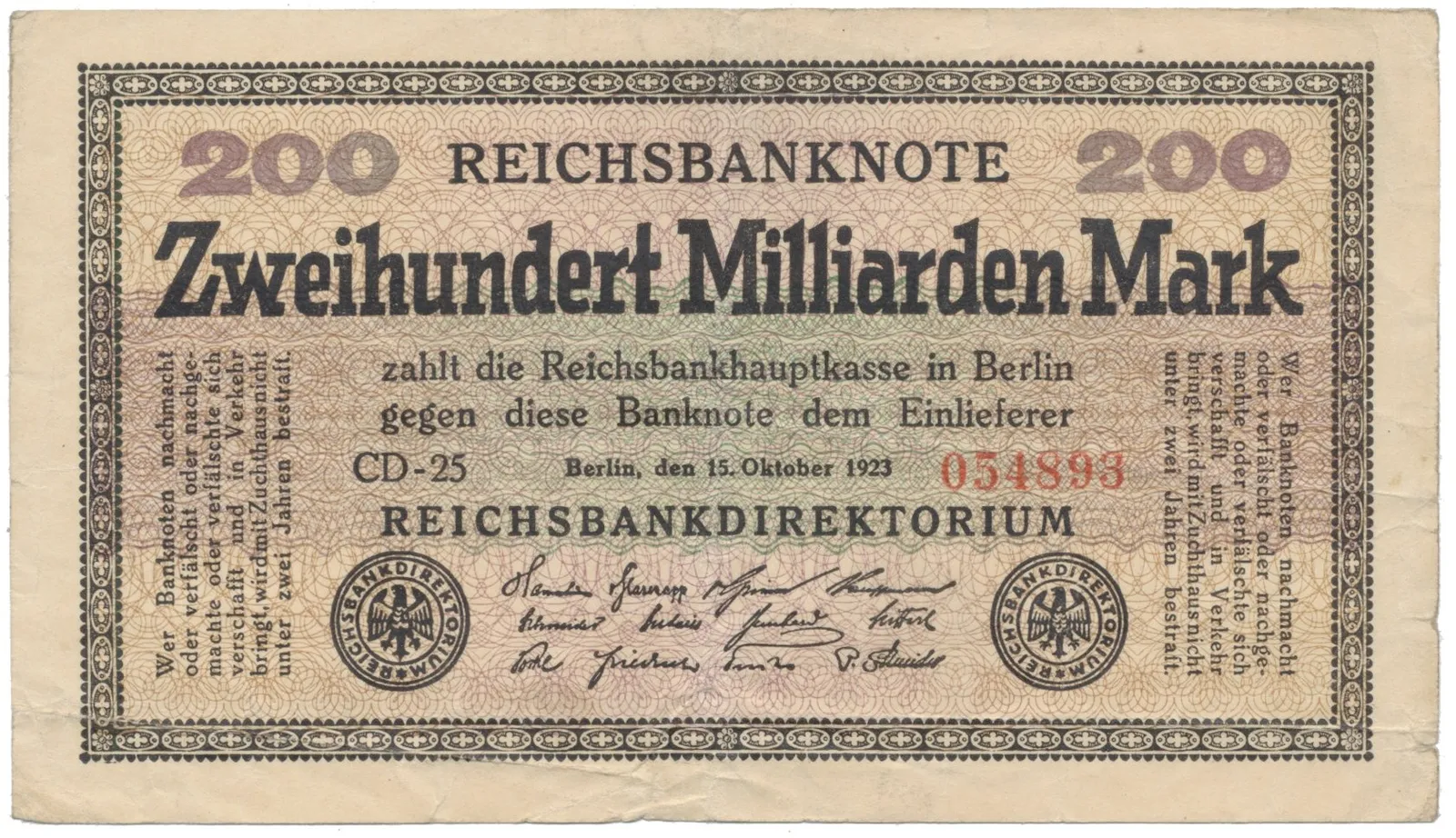 Německo, 200 Milliarden Mark 1923, Ro.118b