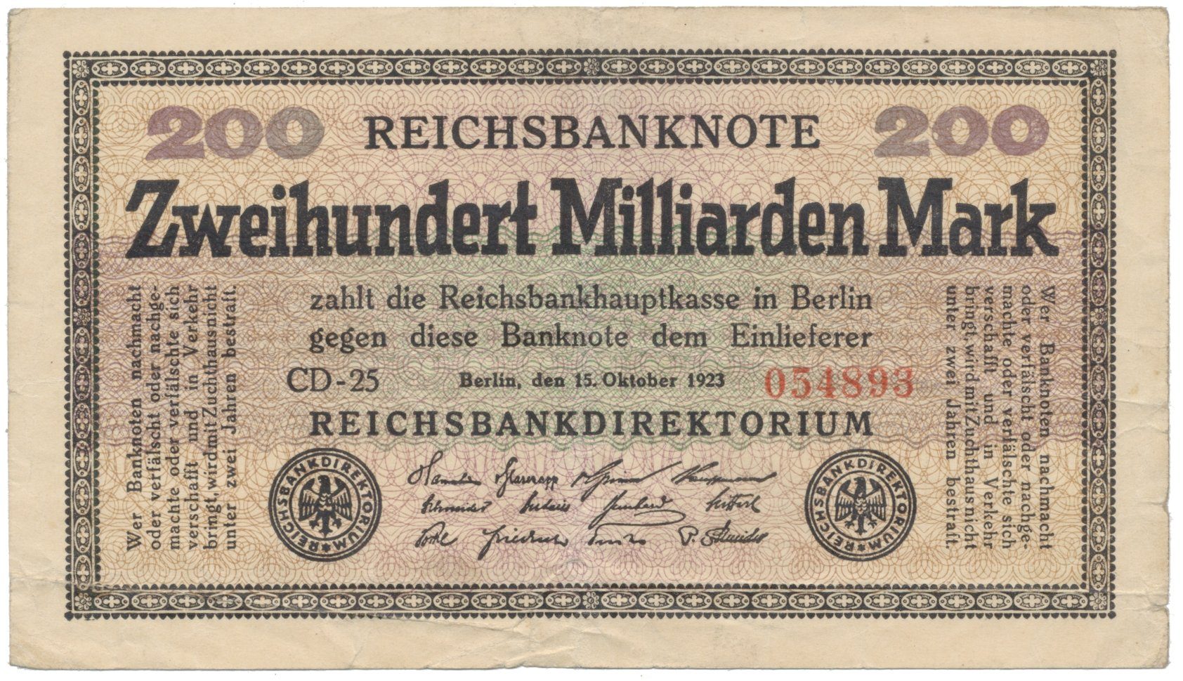 Německo, 200 Milliarden Mark 1923, Ro.118b