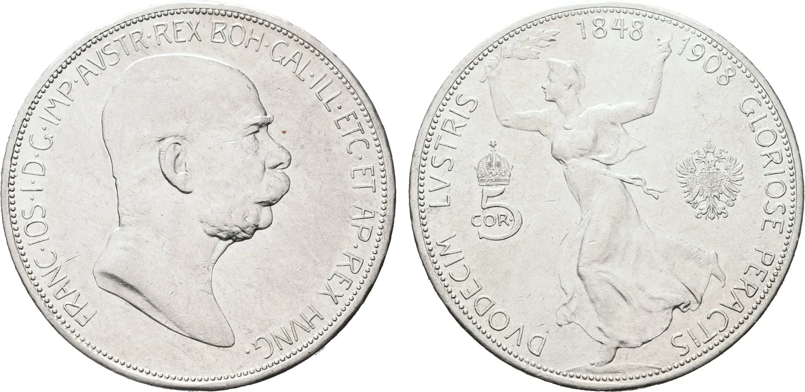 5 Koruna 1908 - jubilejní