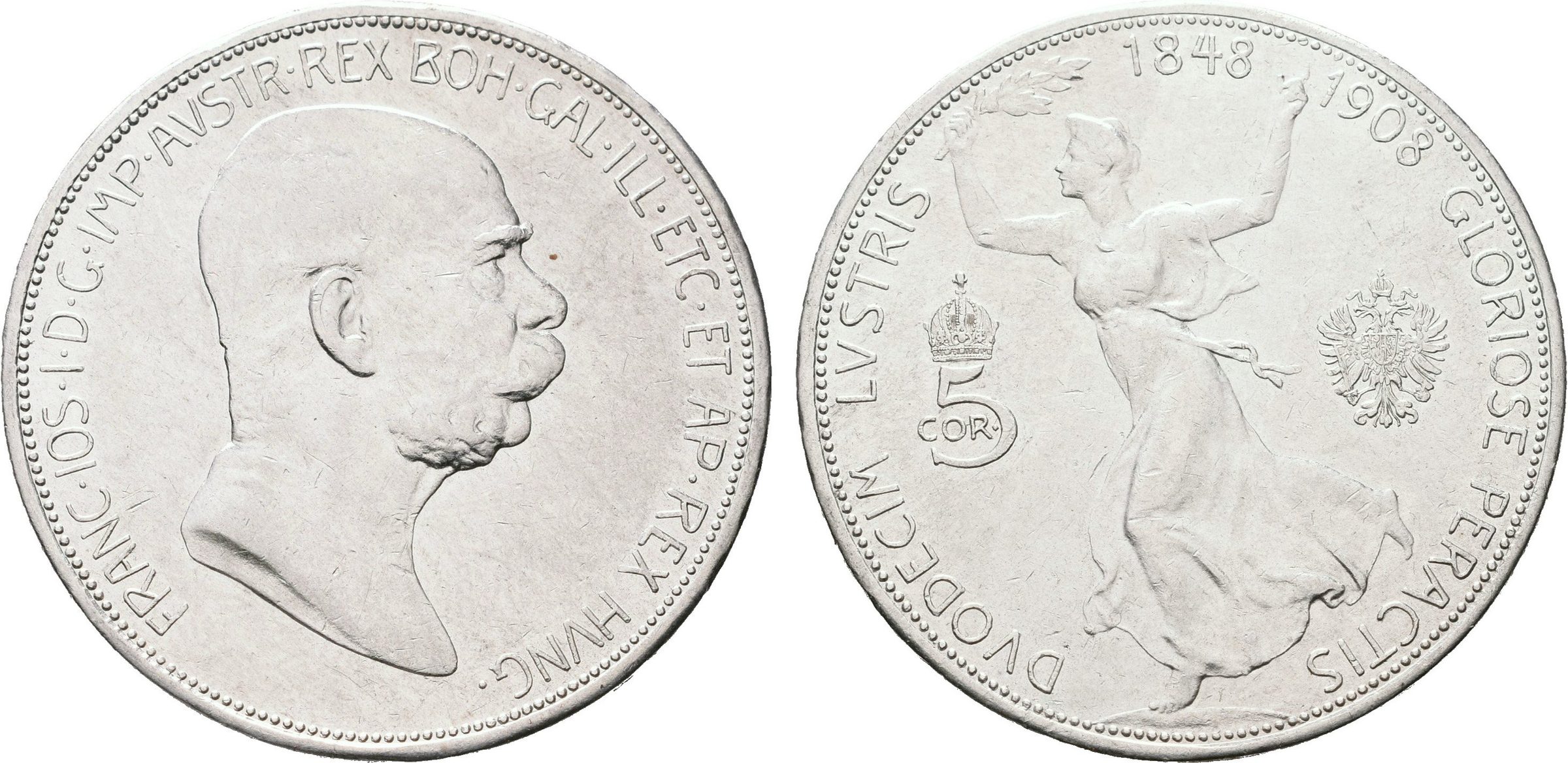 5 Koruna 1908 - jubilejní