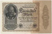Německo, 1000 Mark 1922, firemní číslovač, Ro.81b