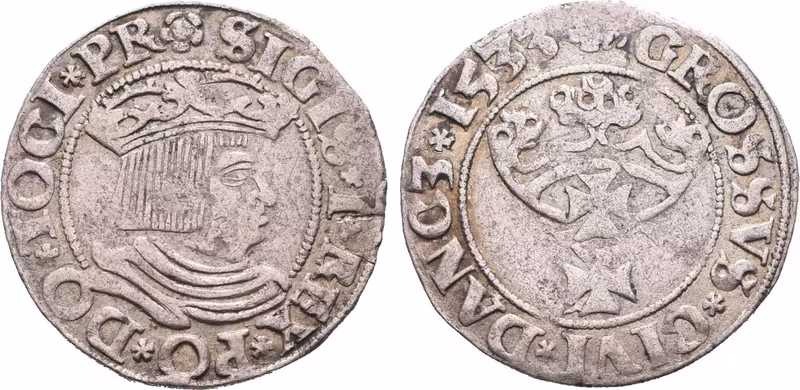 Polsko, Groš 1533 Gdaňsk
