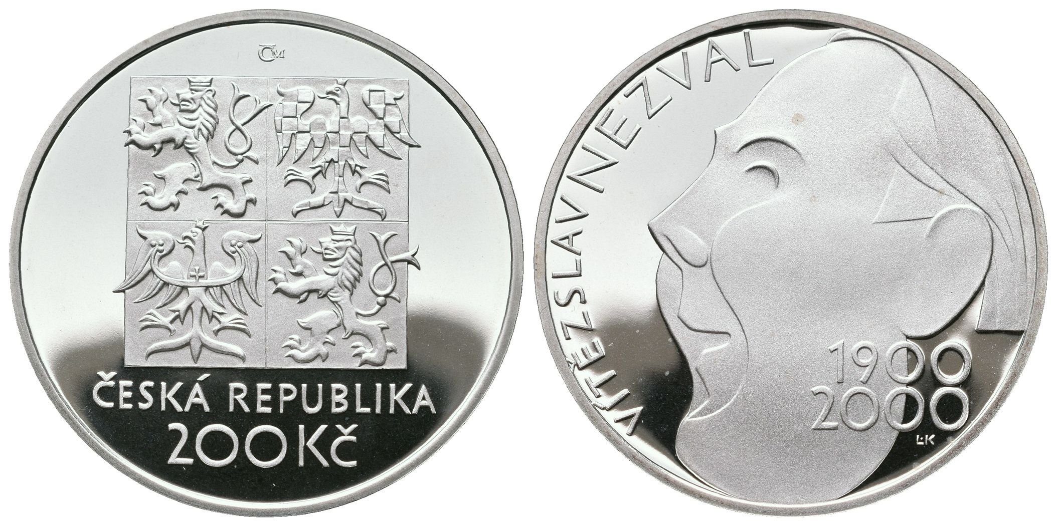 200 Kč 2000 - Vítězslav Nezval, PROOF