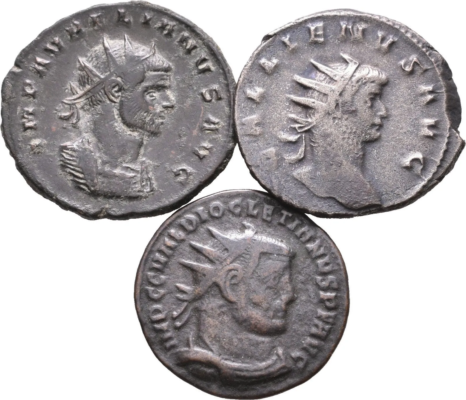 Antoninian, Rv: IOVI CONSER, stojící Aurelian vlevo přijímá — 1