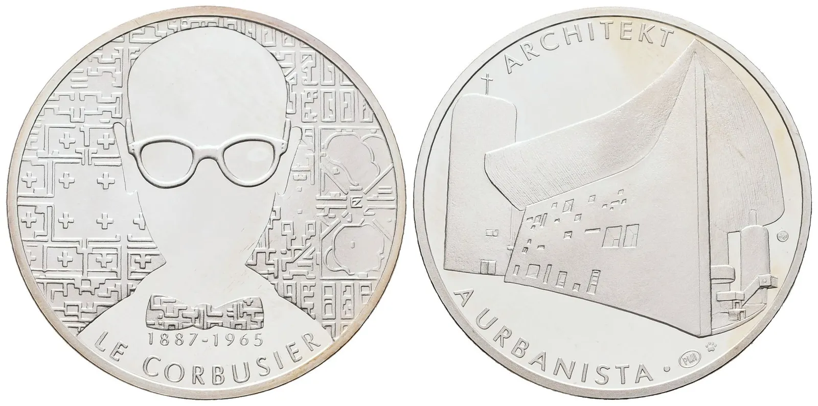 AR Medaile b.l. (2012) - Le Corbusier - 125. výročí narození
