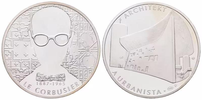 AR Medaile b.l. (2012) - Le Corbusier - 125. výročí narození
