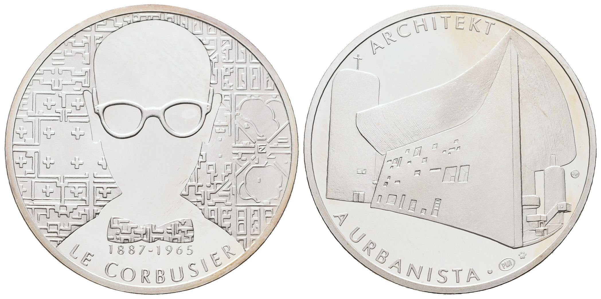 AR Medaile b.l. (2012) - Le Corbusier - 125. výročí narození