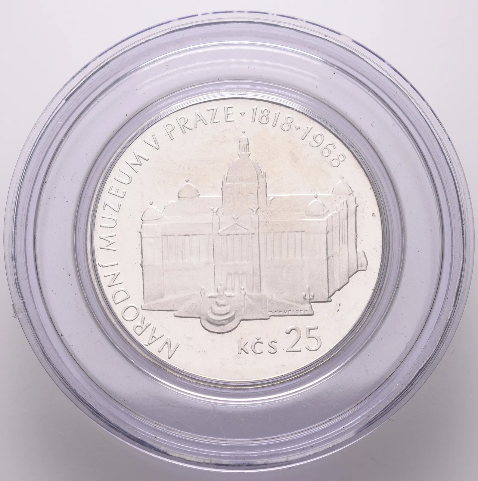 25 Kčs 1968 - Národní muzeum v Praze, PROOF, původní etue