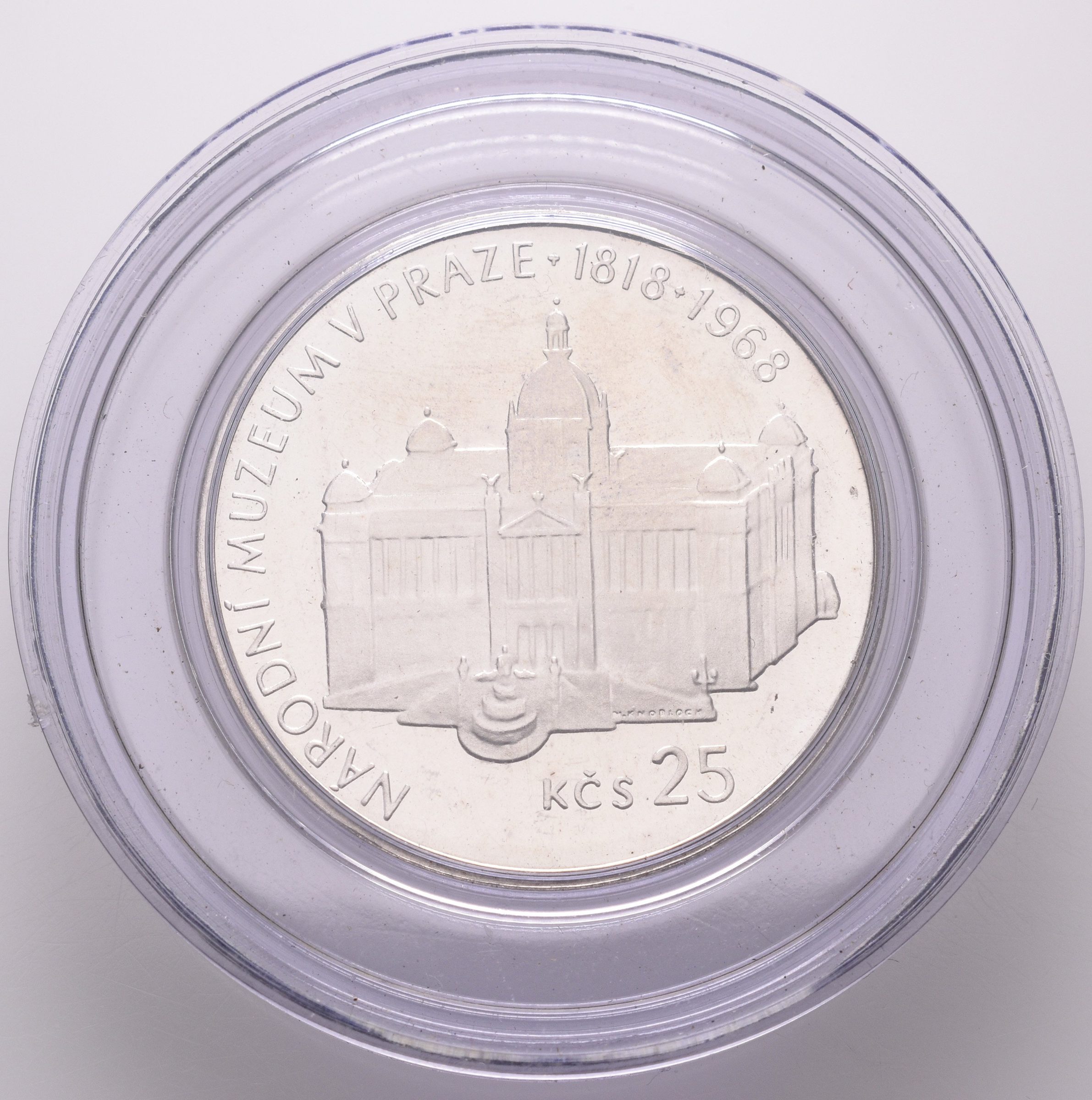 25 Kčs 1968 - Národní muzeum v Praze, PROOF, původní etue