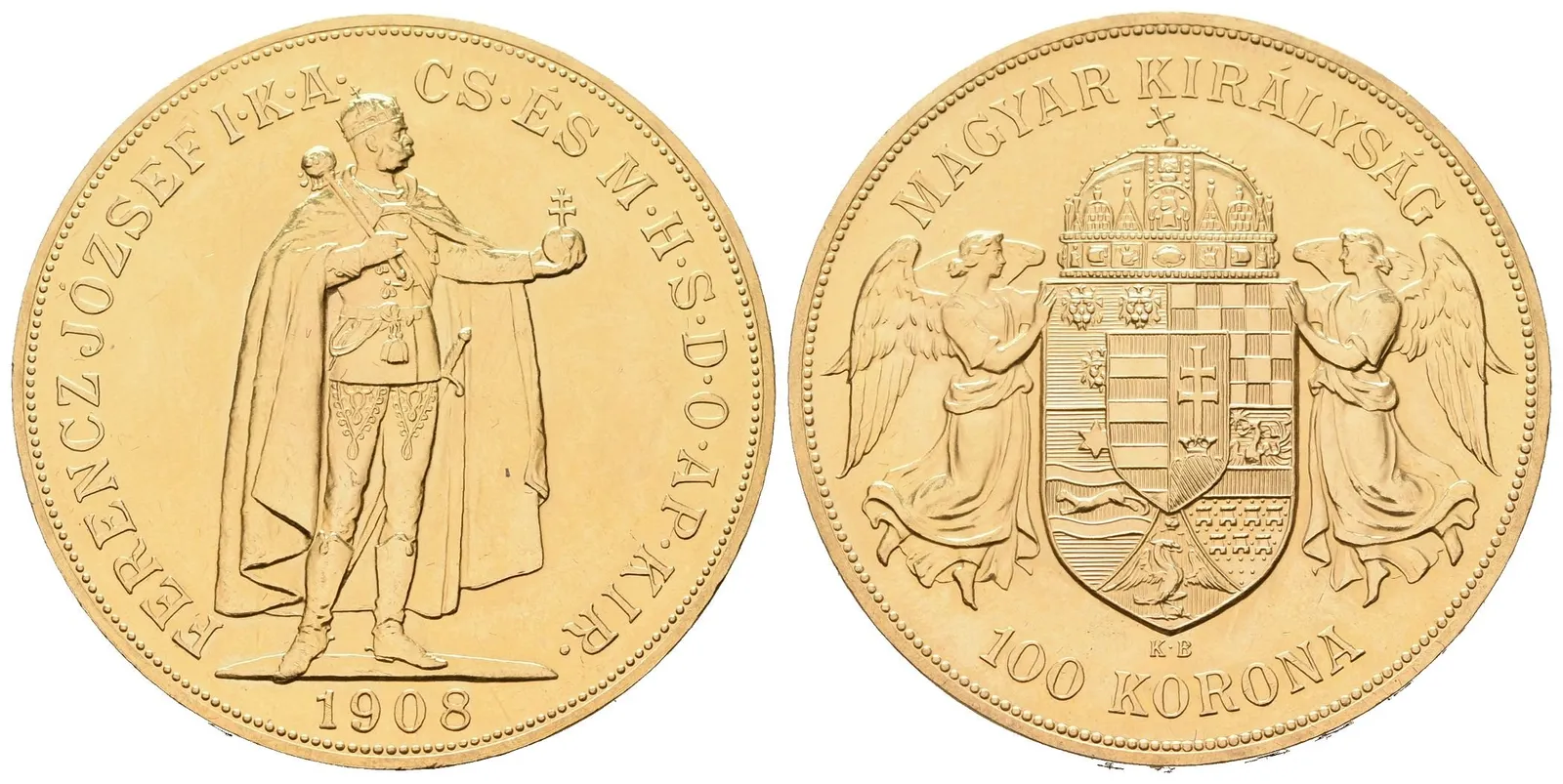 100 Koruna 1908 KB - novoražba