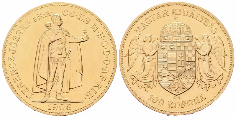 100 Koruna 1908 KB - novoražba