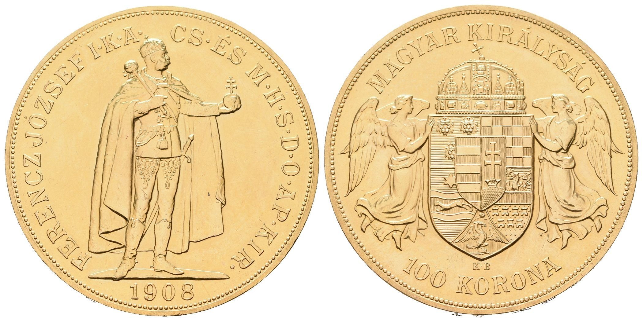 100 Koruna 1908 KB - novoražba