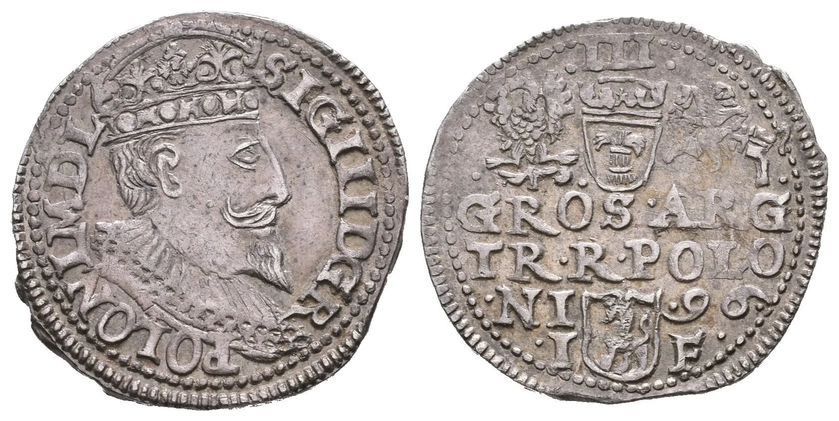 III Groš 1595, Olkusz, pod. Iger O.96.1, pěkná zachovalost, patina, — 1