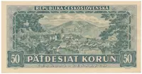 50 Koruna 1948, perforace 3 m.d., Hej.82bS1 - fotografie 2