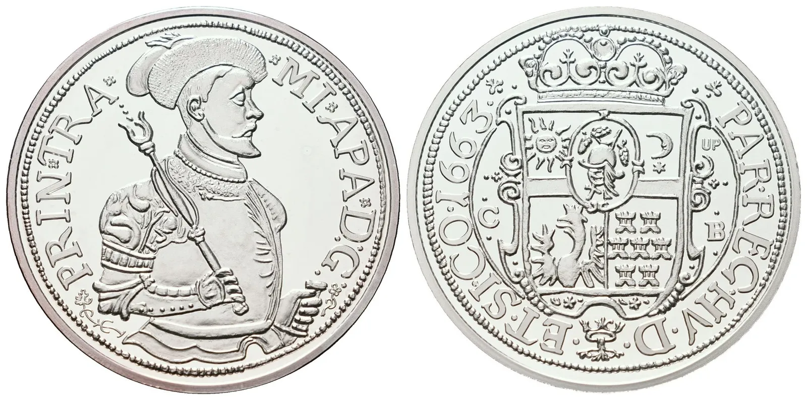 Replika - Historický 1/2 tolar - Mihál Apafi I. 1663