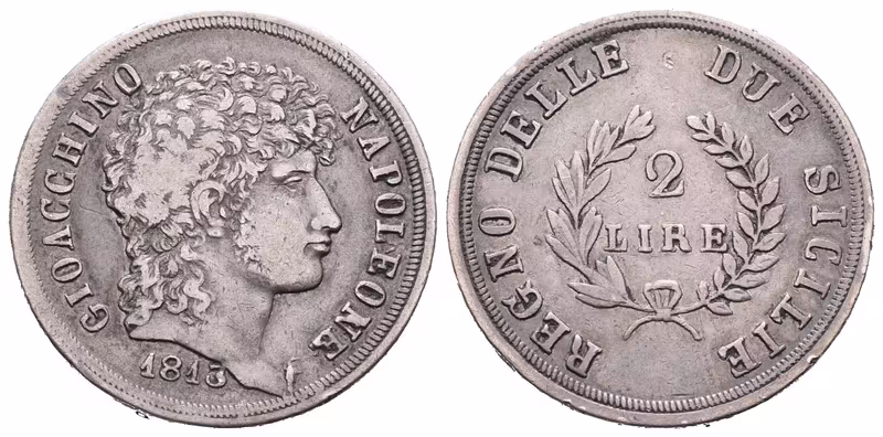Itálie - Neapol, 2 Lira 1813