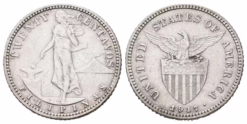 Filipíny, 20 Centavos 1917 S