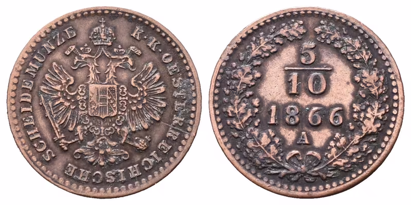 5/10 Krejcar 1866 A