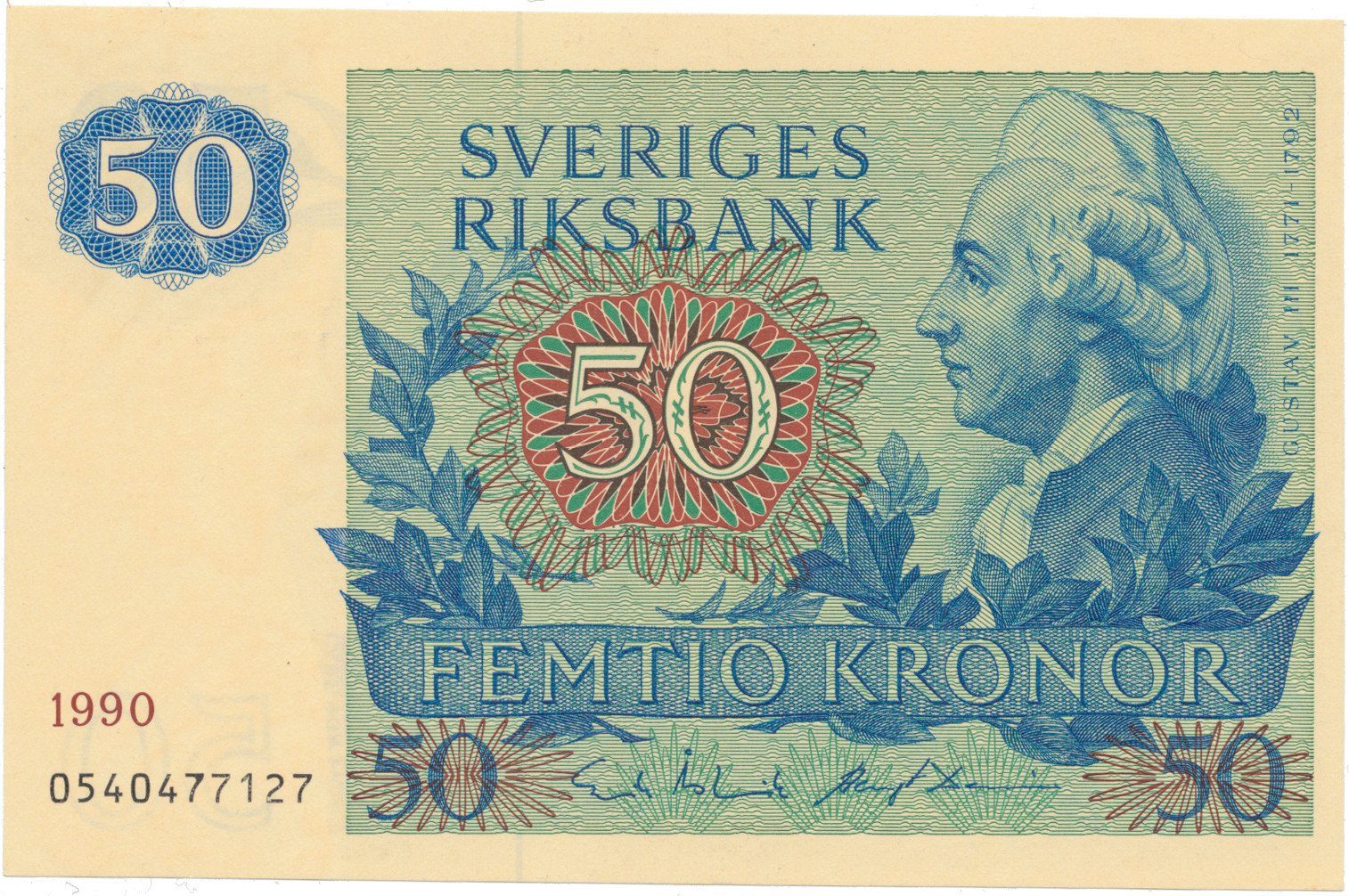 Švédsko, 50 Kronor 1990, P.53d