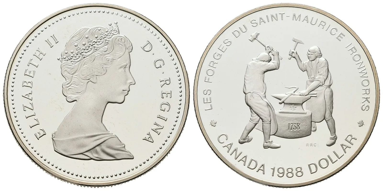 Kanada, Dollar 1988 - Saint-Maurice Ironworks