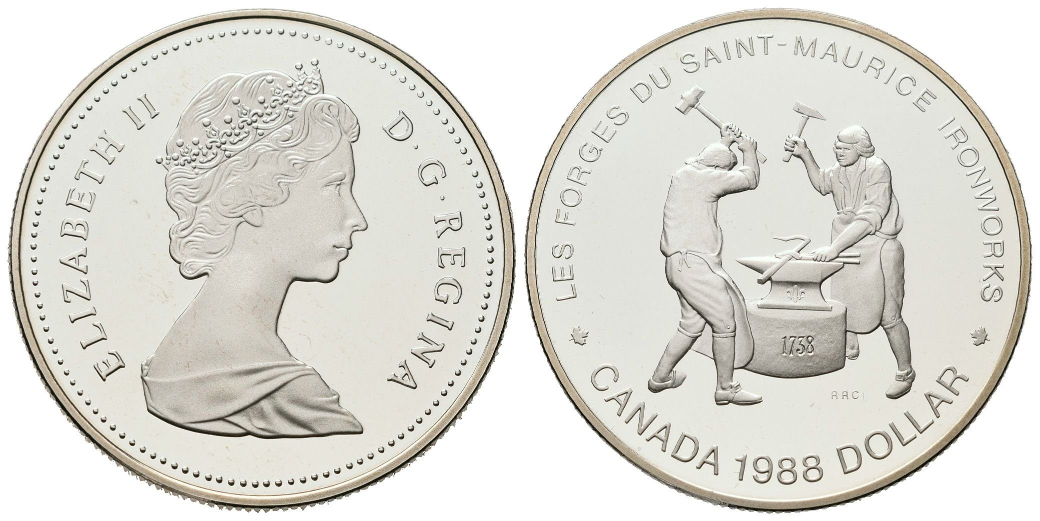 Kanada, Dollar 1988 - Saint-Maurice Ironworks