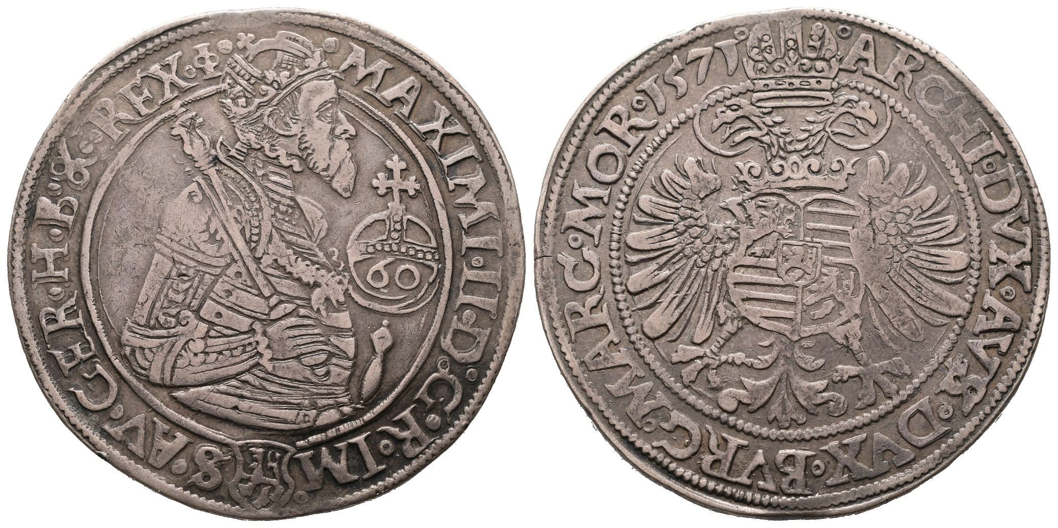 Maximilian II., Zlatník (60 krejcar) 1571, Jáchymov