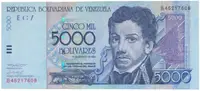 Venezuela, 5000 Bolivares 2002, P.84b