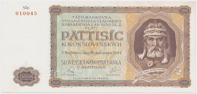 5000 Koruna 1944, série 1Ha, 5In, Hej.N3.S2