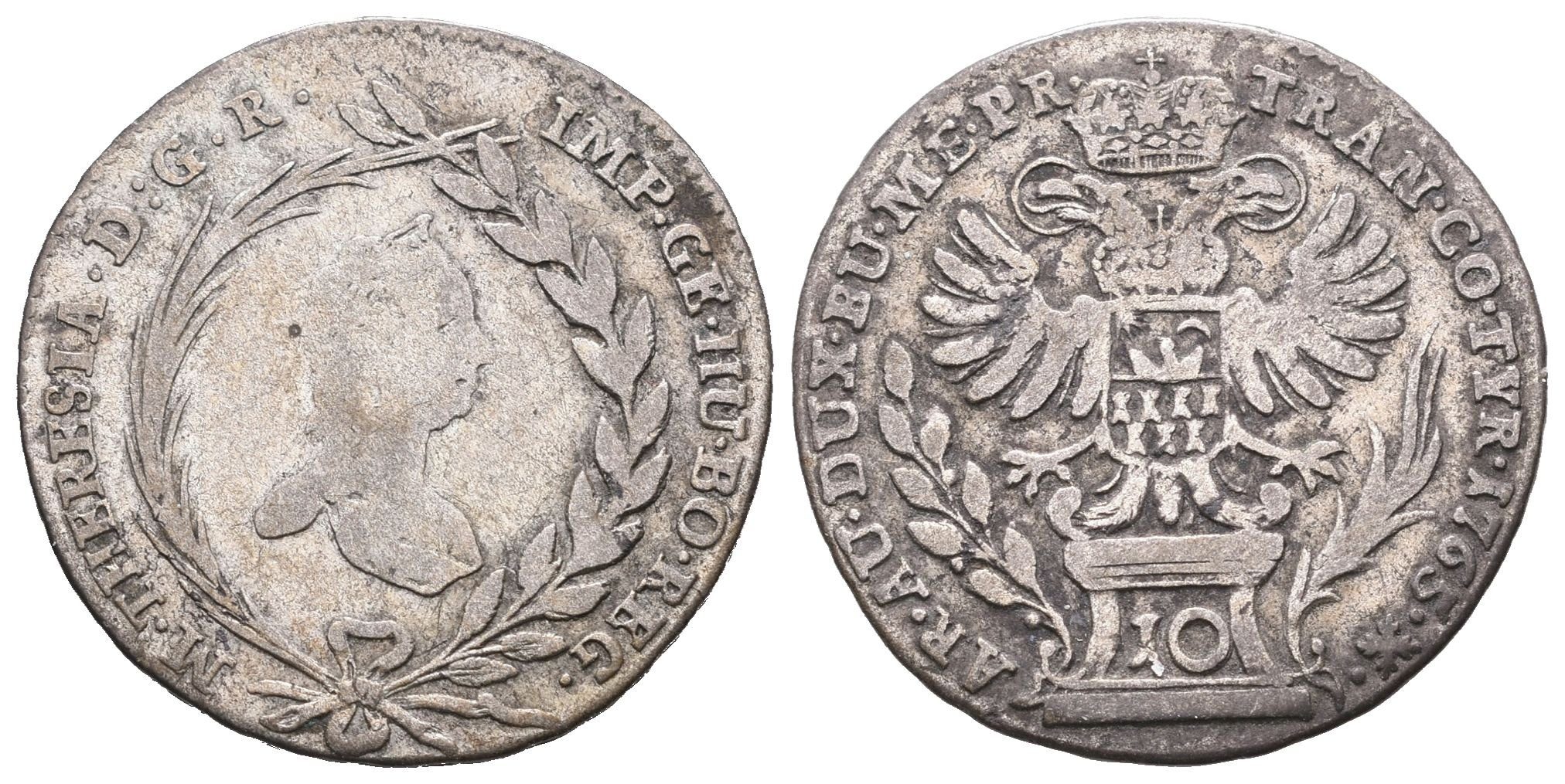 Marie Terezie, 10 Krejcar 1765, Karlsburg