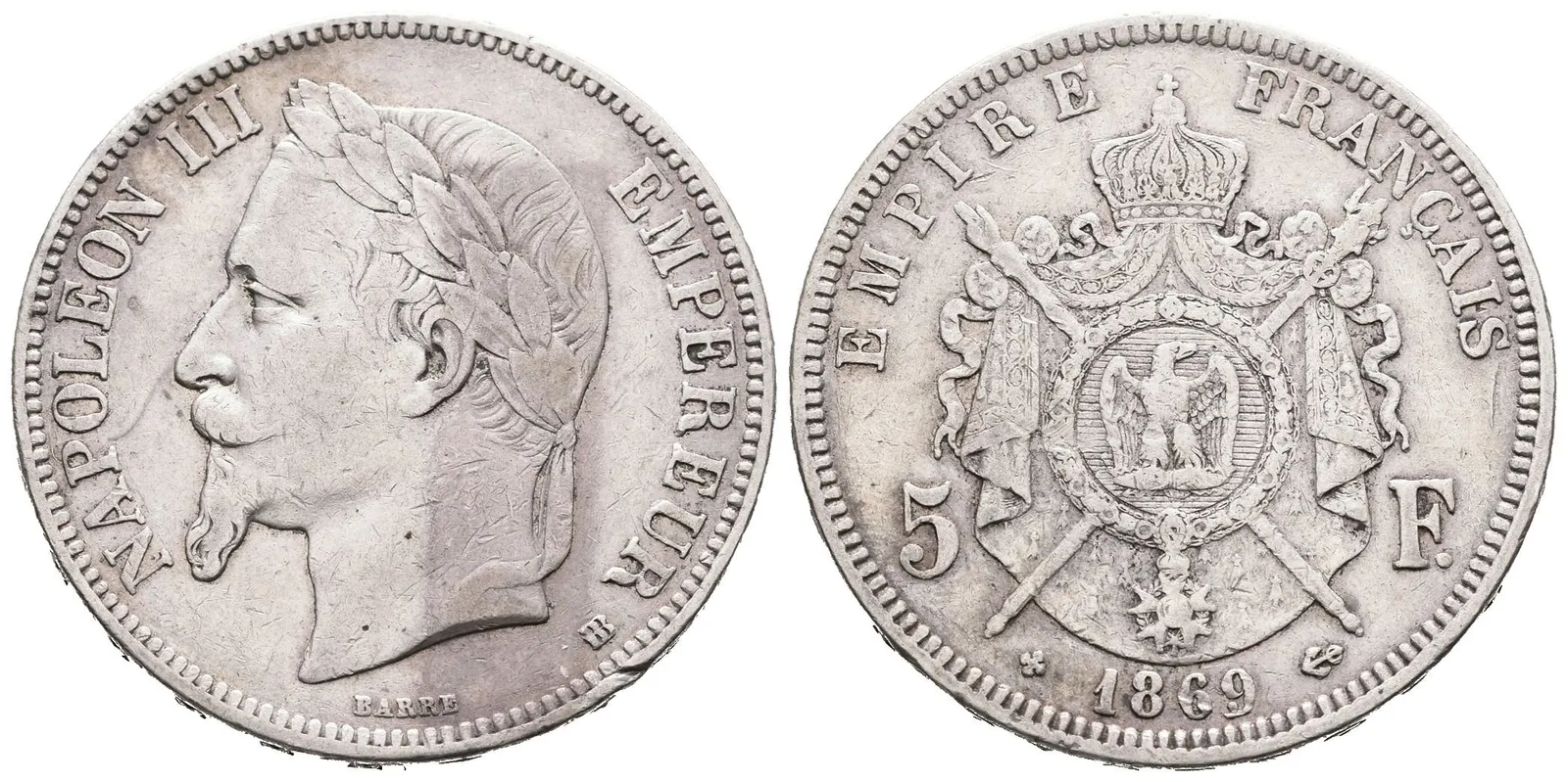 Francie, 5 Frank 1869 BB