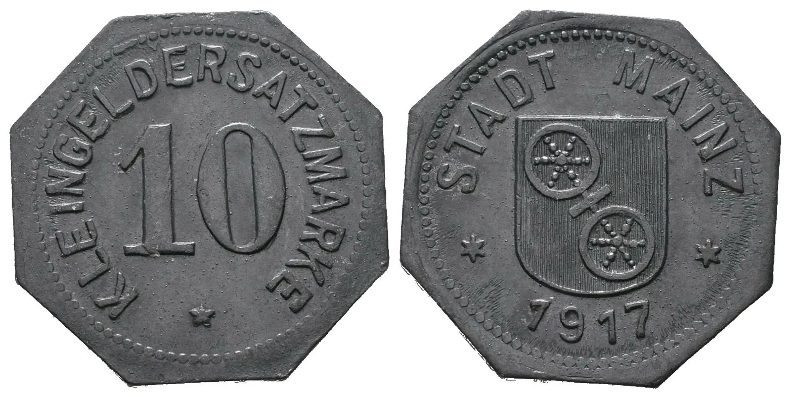 Nouzové ražby, 10 Pfennig 1917 - Mainz