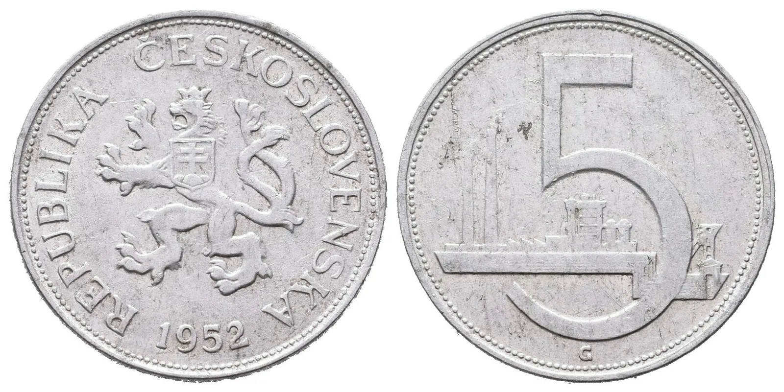 5 Koruna 1952, vzácná
