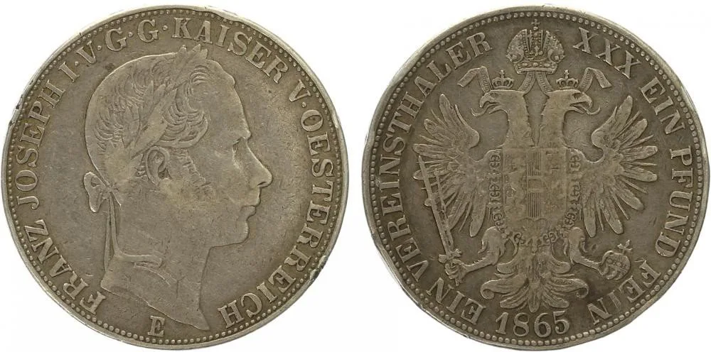 Rakouská a spolková měna, 1857 - 1892 — 1