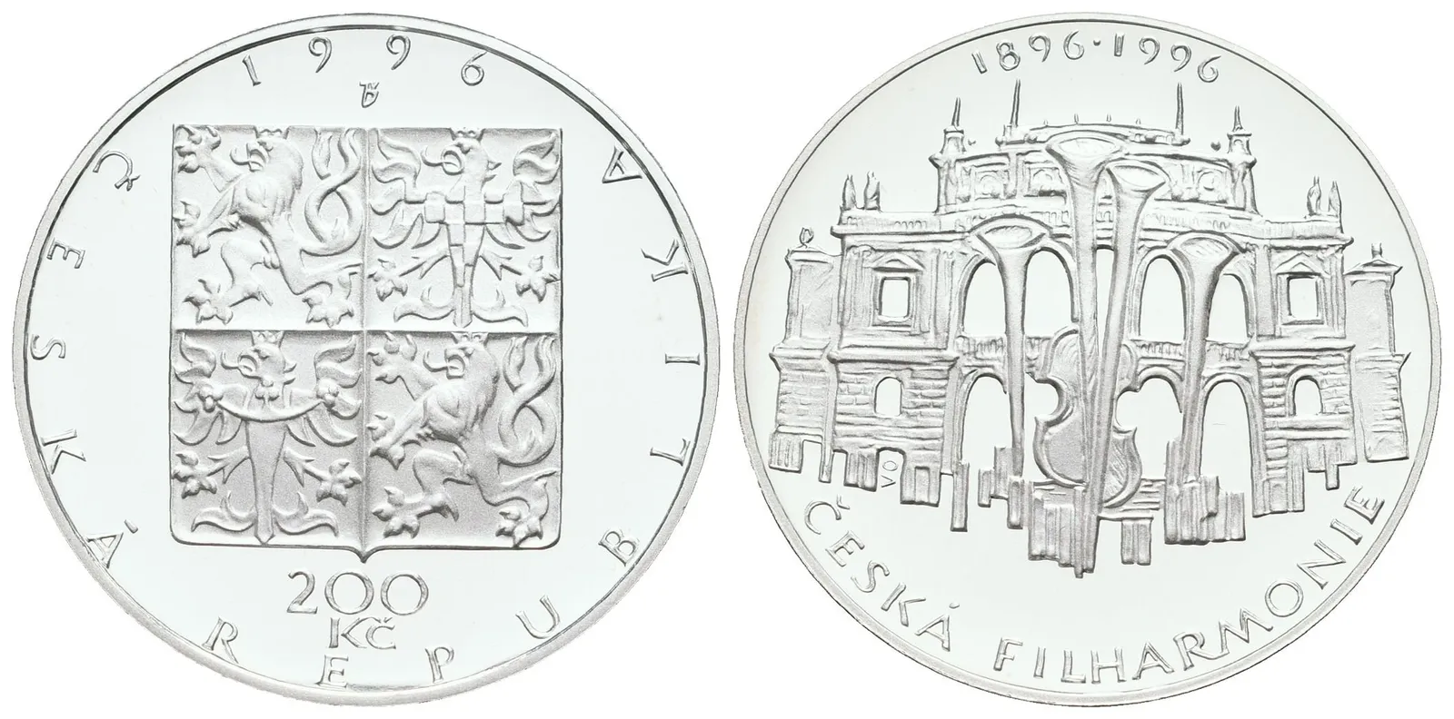 200 Kč 1996 - Česká filharmonie, PROOF