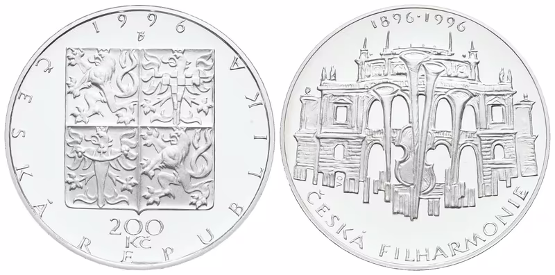 200 Kč 1996 - Česká filharmonie, PROOF
