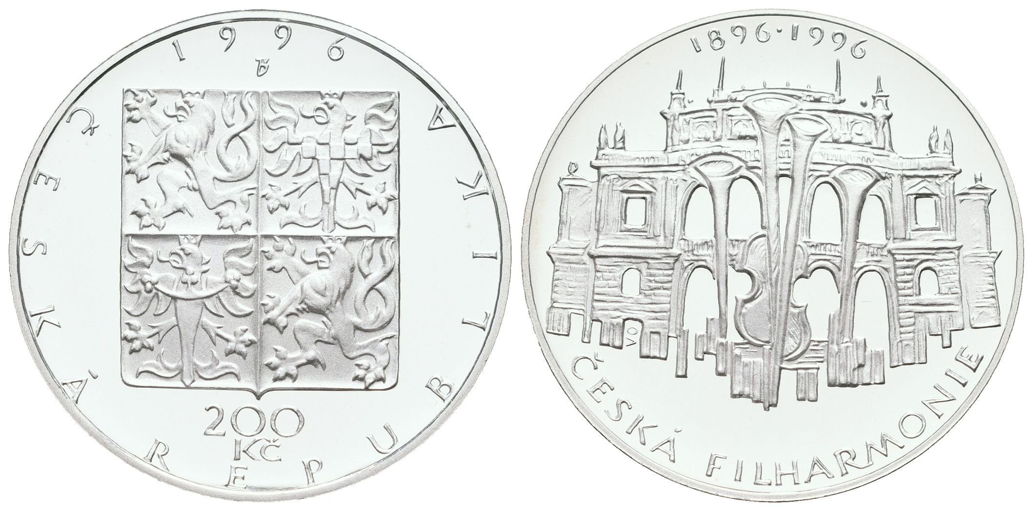 200 Kč 1996 - Česká filharmonie, PROOF