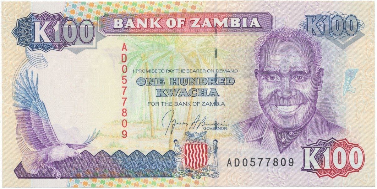 Zambie, 100 Kwacha (1991), P.34a