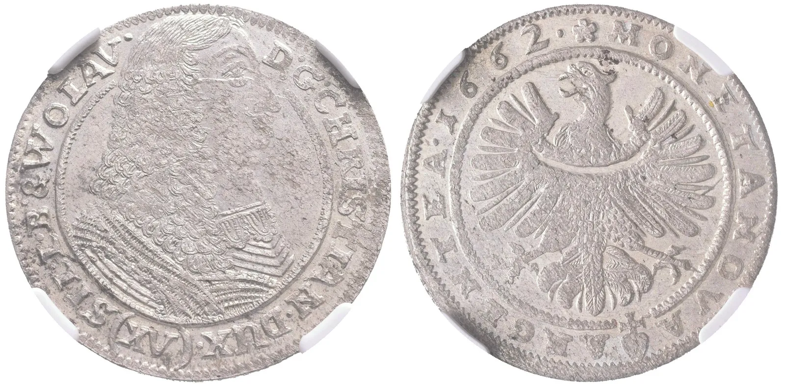XV Krejcar 1662, Sa.429, Kop.5434, etue NGC, hodnocení MS 62, TOP POP!, — 1