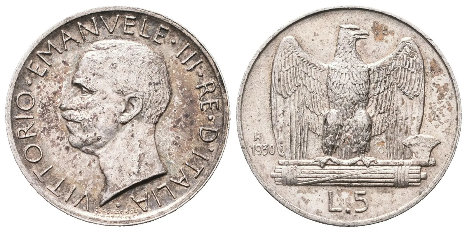 Itálie, 5 Lira 1930 R