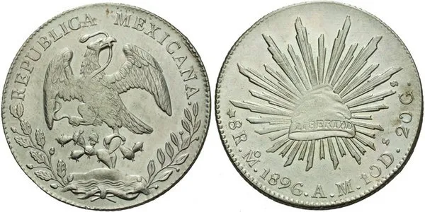Mexiko, 8 Real 1896 Mo/AM, Mexico City