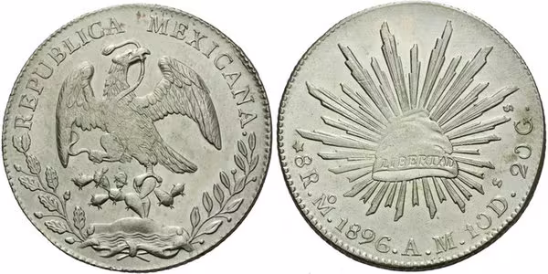 Mexiko, 8 Real 1896 Mo/AM, Mexico City